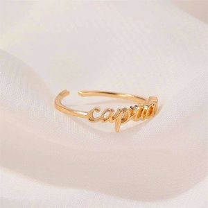 Capricorn Cute Boho Minimalist Zodiac Simple Ring